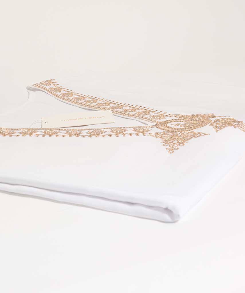 Kaftan Sienna Nour - Branco Bordado
