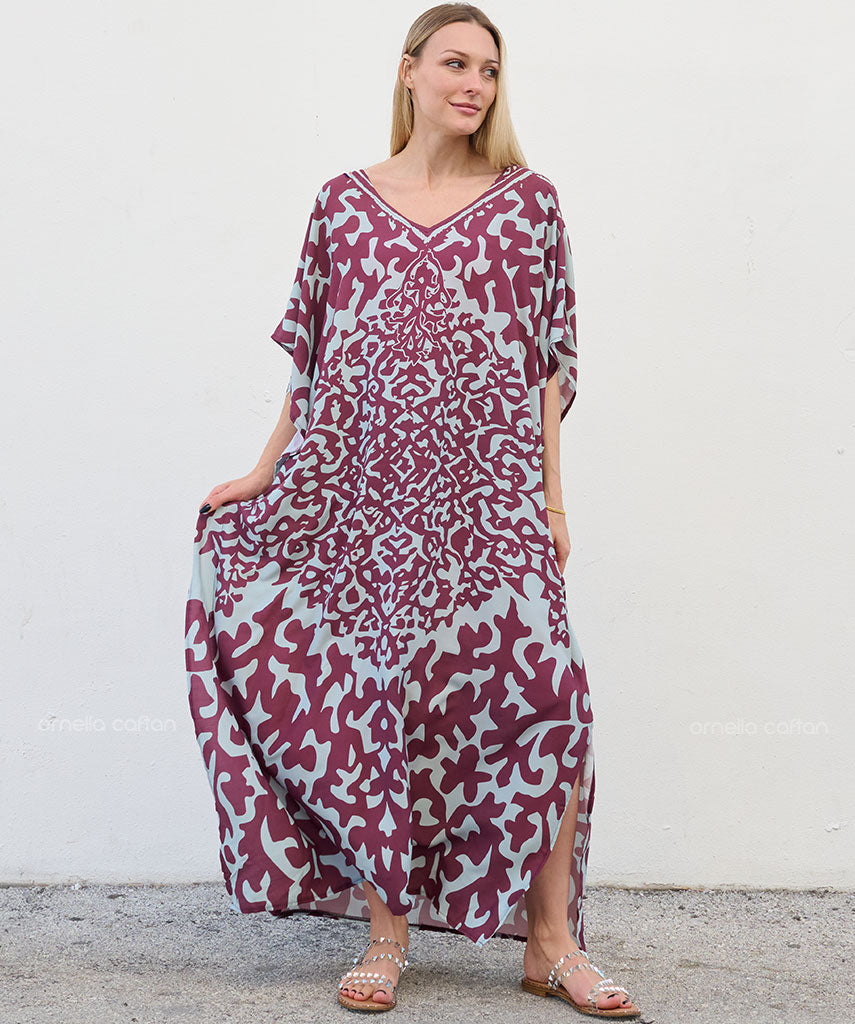 Kaftan Sienna Zuri - Arabesco Vinho