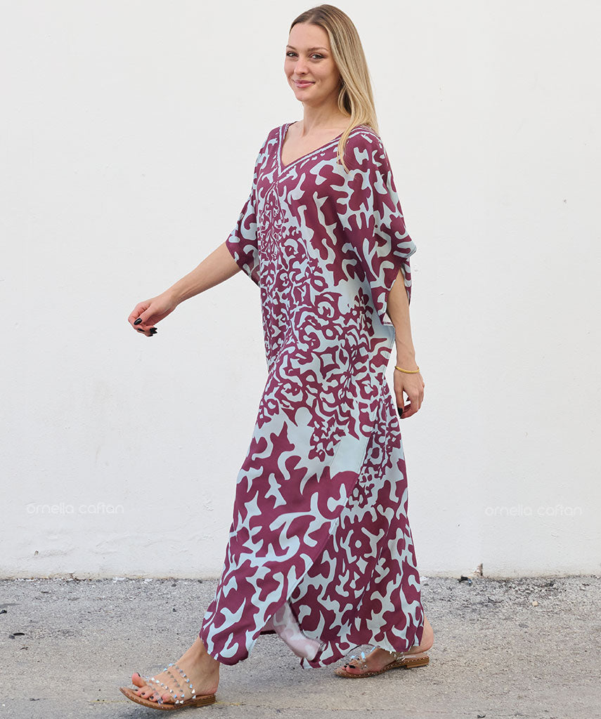 Kaftan Sienna Zuri - Arabesco Vinho
