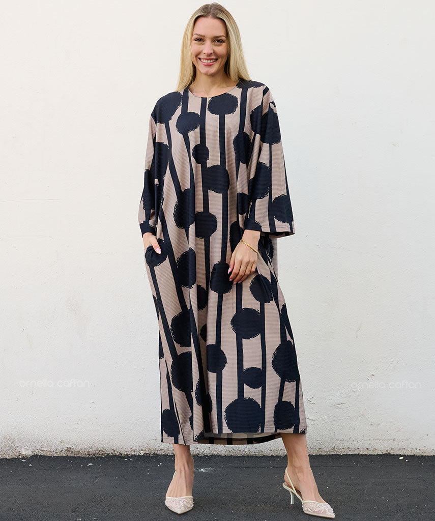 Kaftan Sienna Zuri - Poá Preto