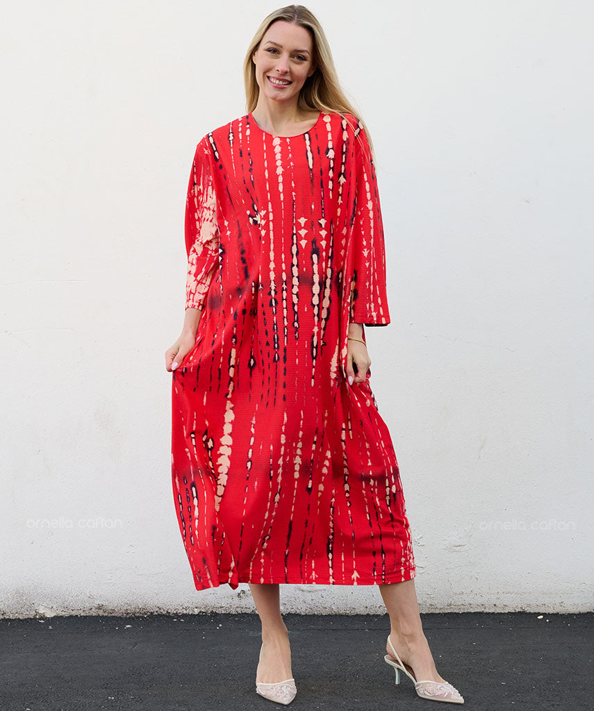 Kaftan Sienna Layla - Vermelho Estampado
