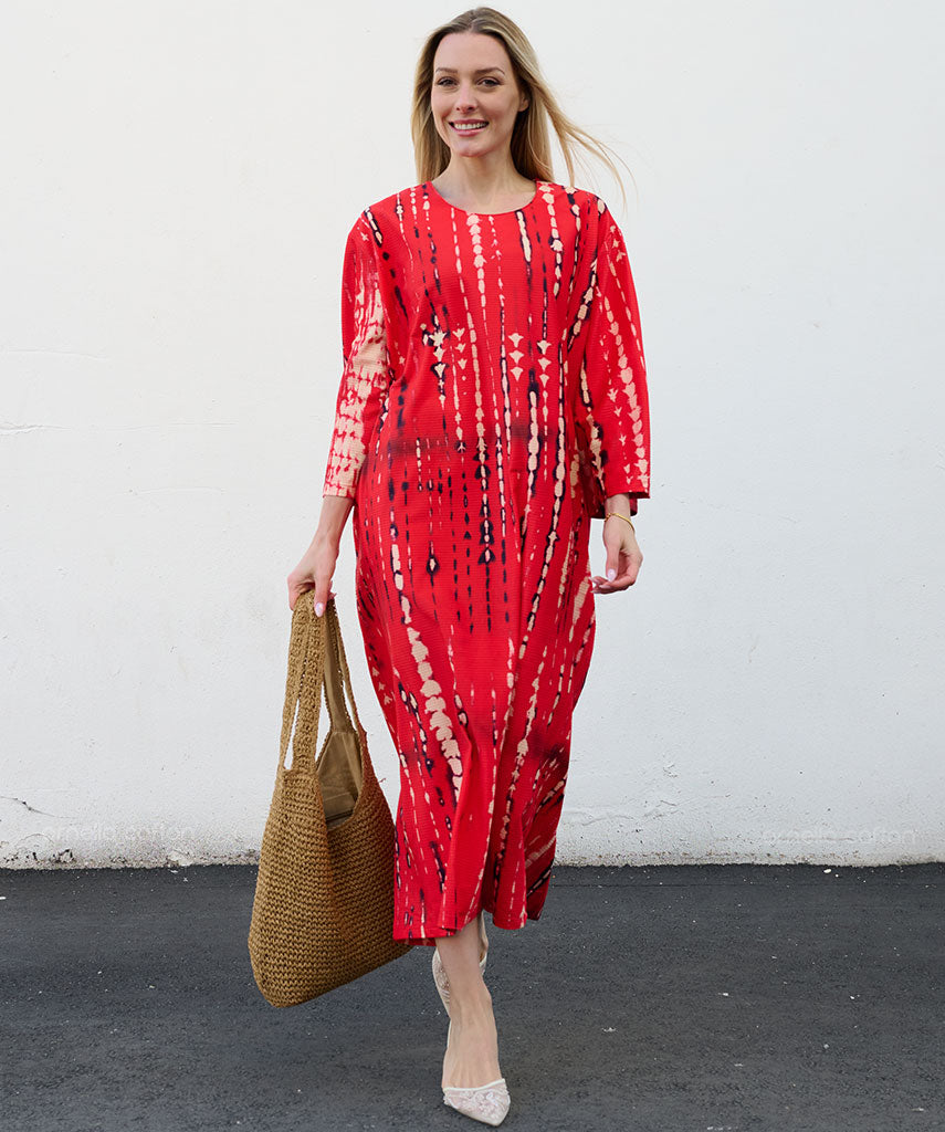 Kaftan Sienna Layla - Vermelho Estampado