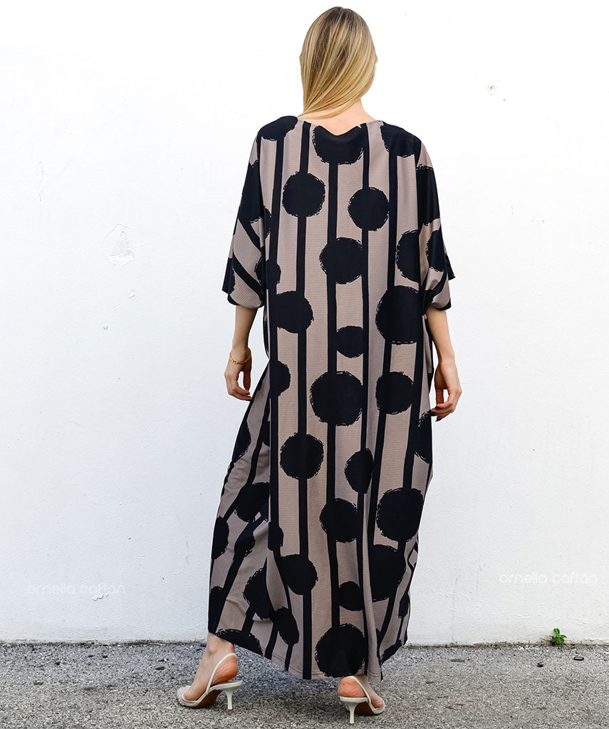 Kaftan Sienna Zuri - Abstrato Bege