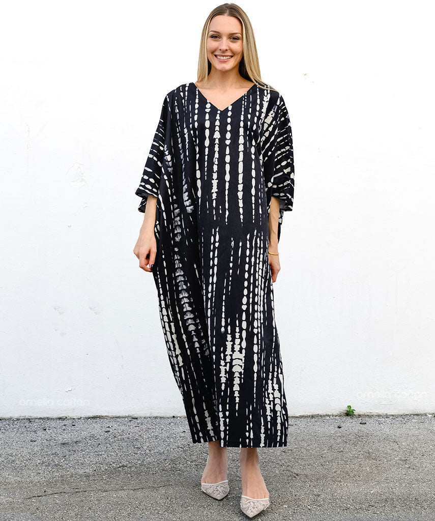 Kaftan Sienna Bali - Preto Branco