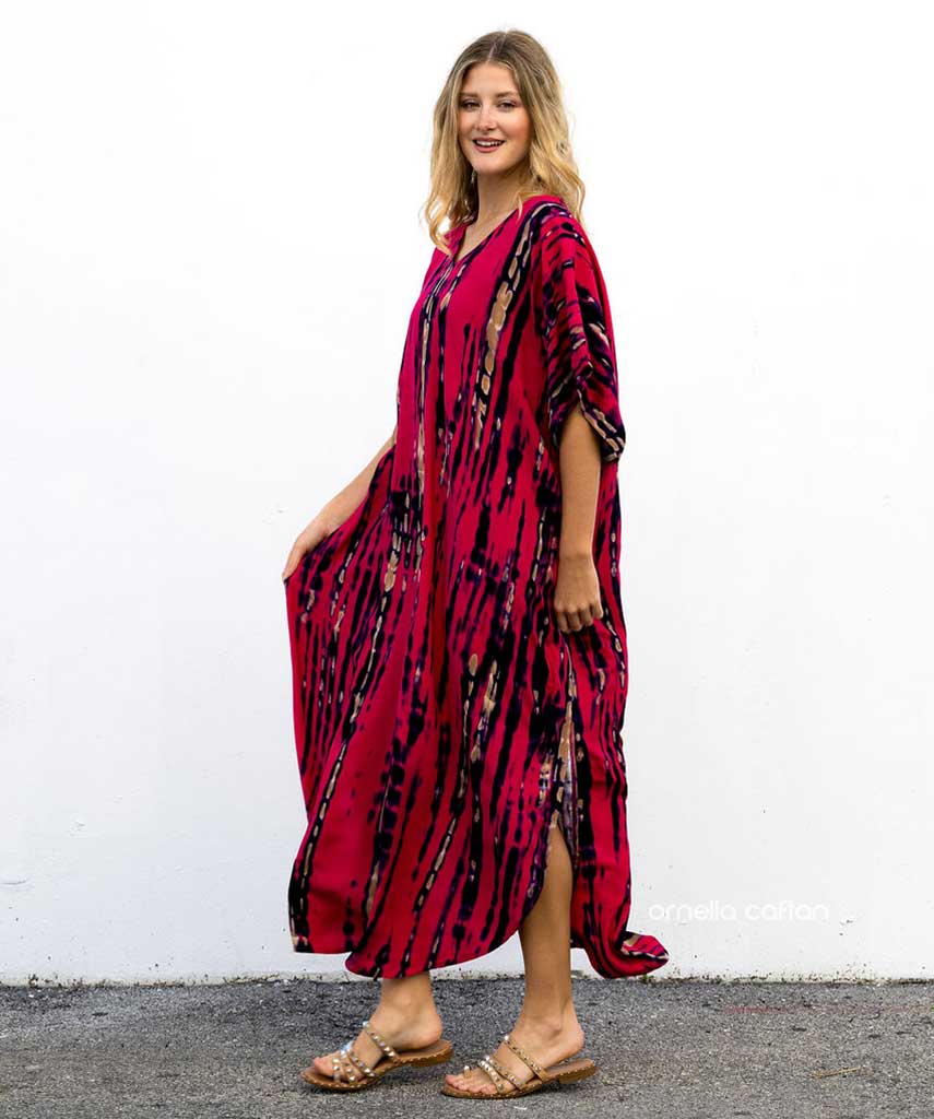 Kaftan Sienna Bali - Rosa Vermelho