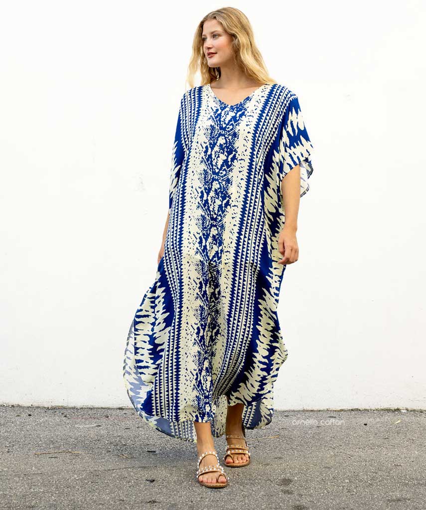 Kaftan Sienna Zuri - Azul Étnico