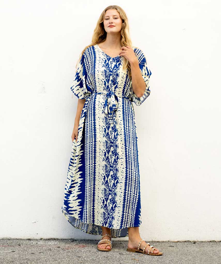 Kaftan Sienna Zuri - Azul Étnico