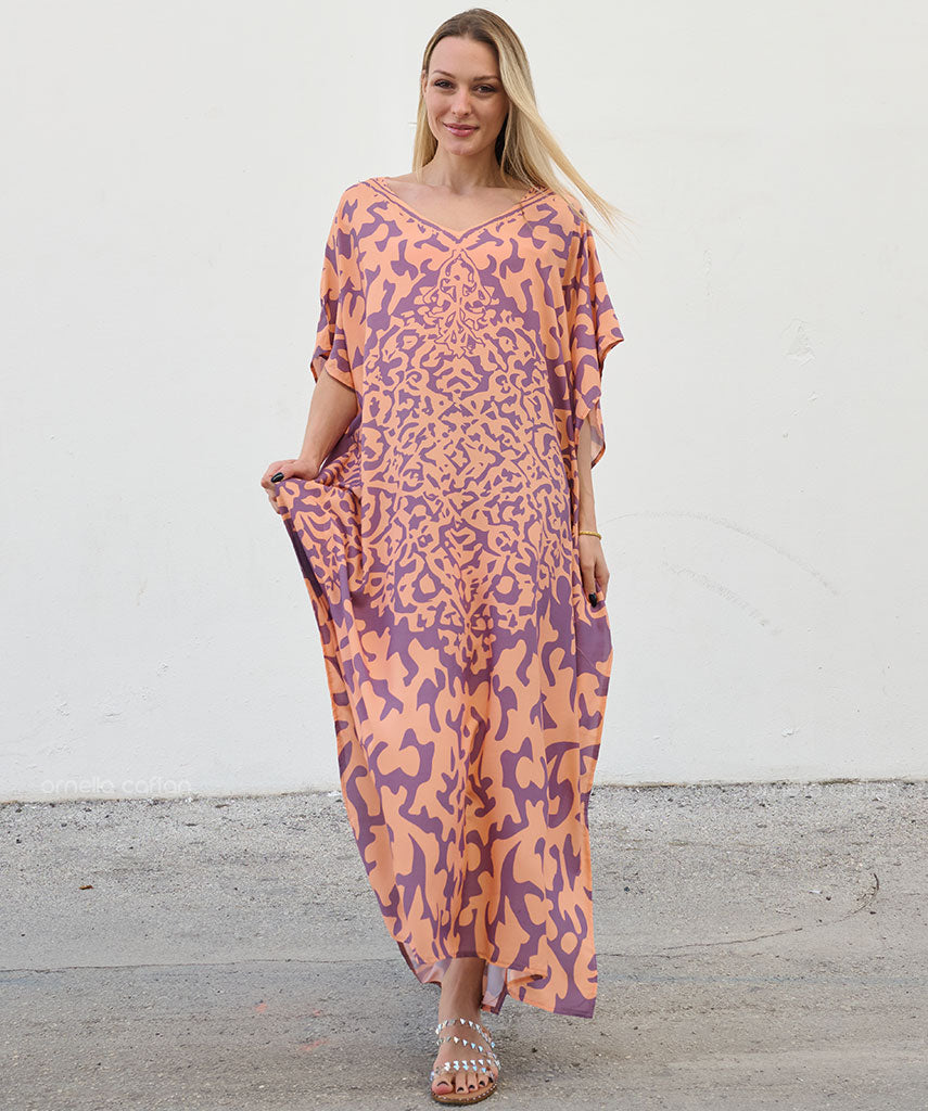 Kaftan Sienna Zuri - Floral Lilás