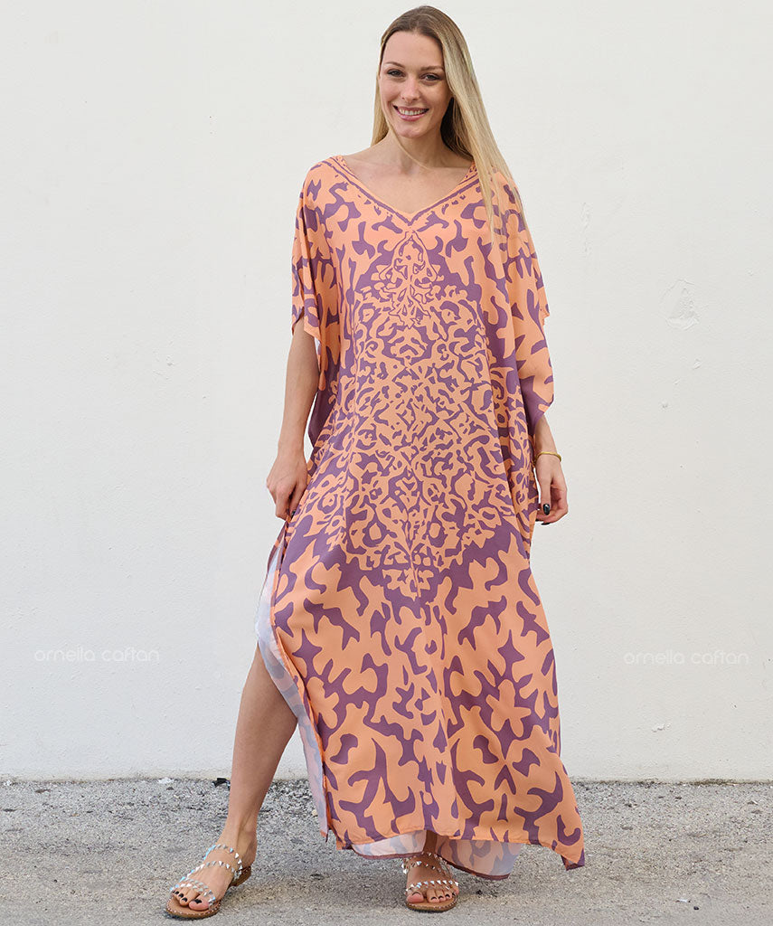 Kaftan Sienna Zuri - Floral Lilás