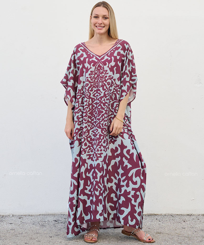 Kaftan Sienna Zuri - Arabesco Vinho