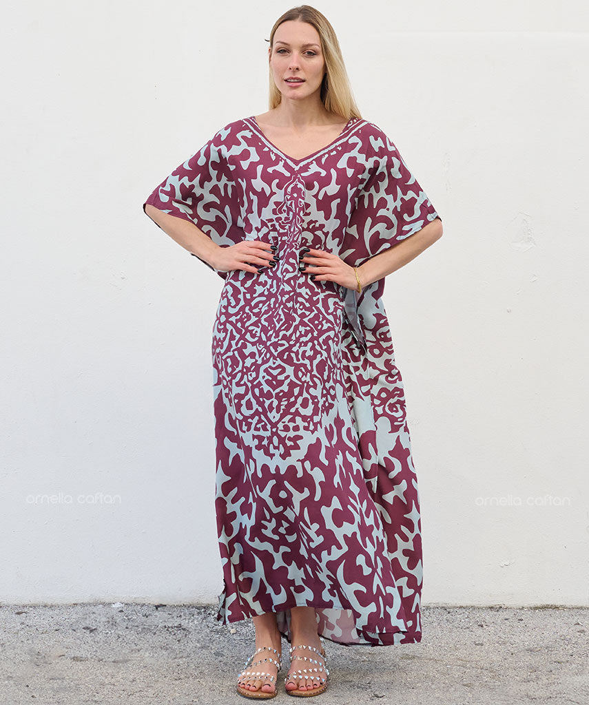 Kaftan Sienna Zuri - Arabesco Vinho