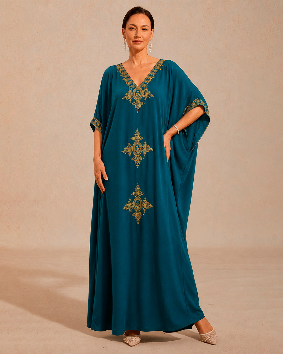 Kaftan Sienna Nour - Azul Petróleo