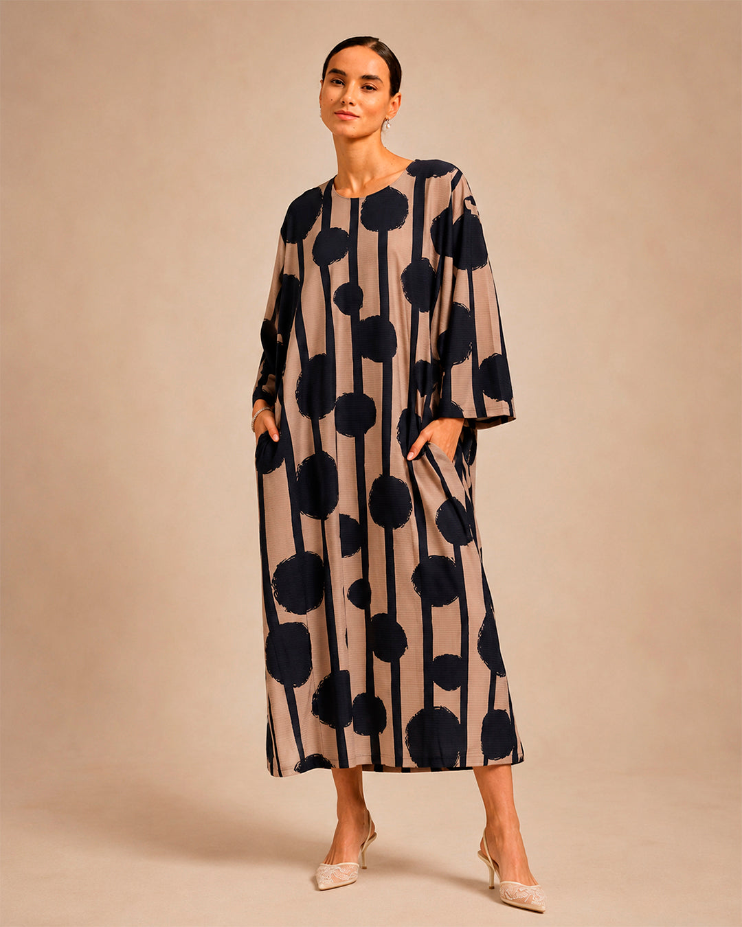 Kaftan Sienna Zuri - Poá Preto