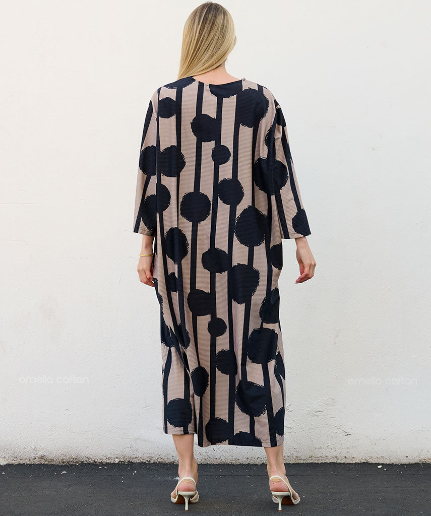 Kaftan Sienna Zuri - Poá Preto