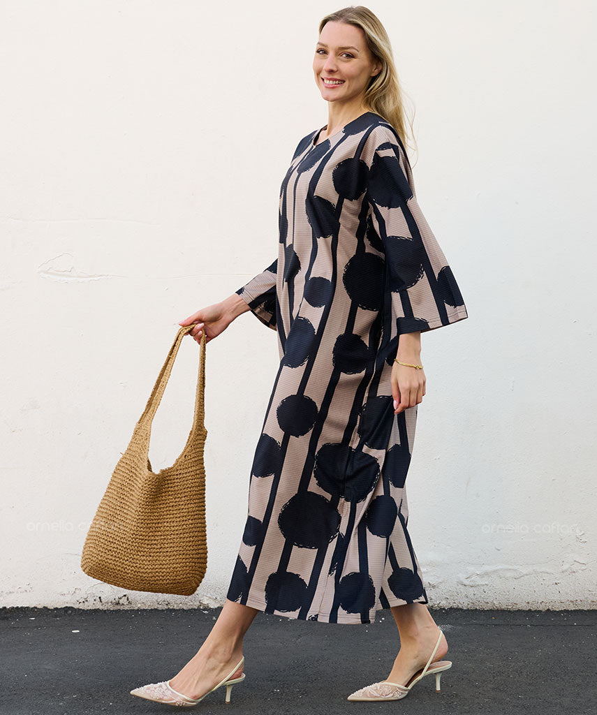 Kaftan Sienna Zuri - Poá Preto