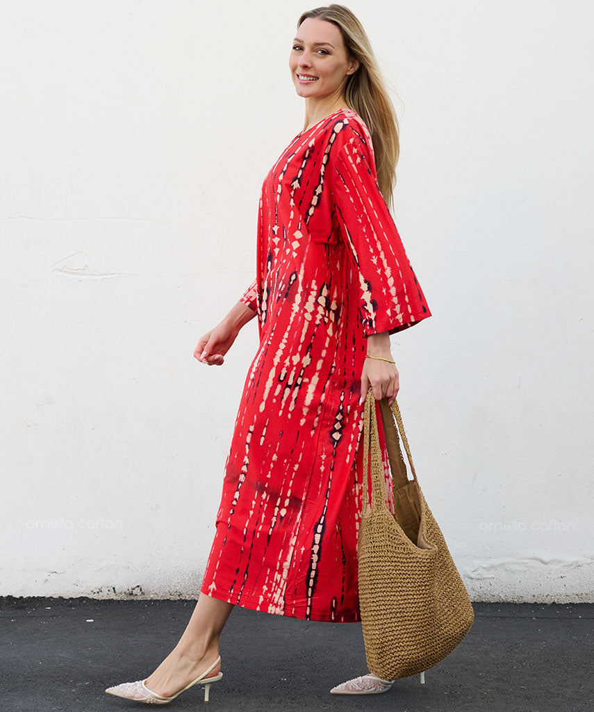 Kaftan Sienna Layla - Vermelho Estampado
