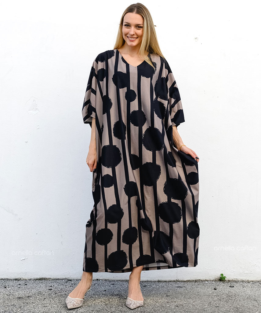 Kaftan Sienna Zuri - Abstrato Bege