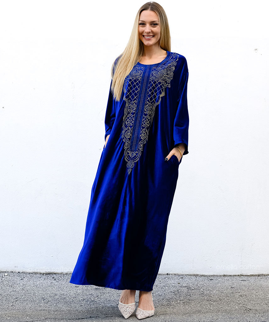 Kaftan Sienna Nour - Azul Marinho