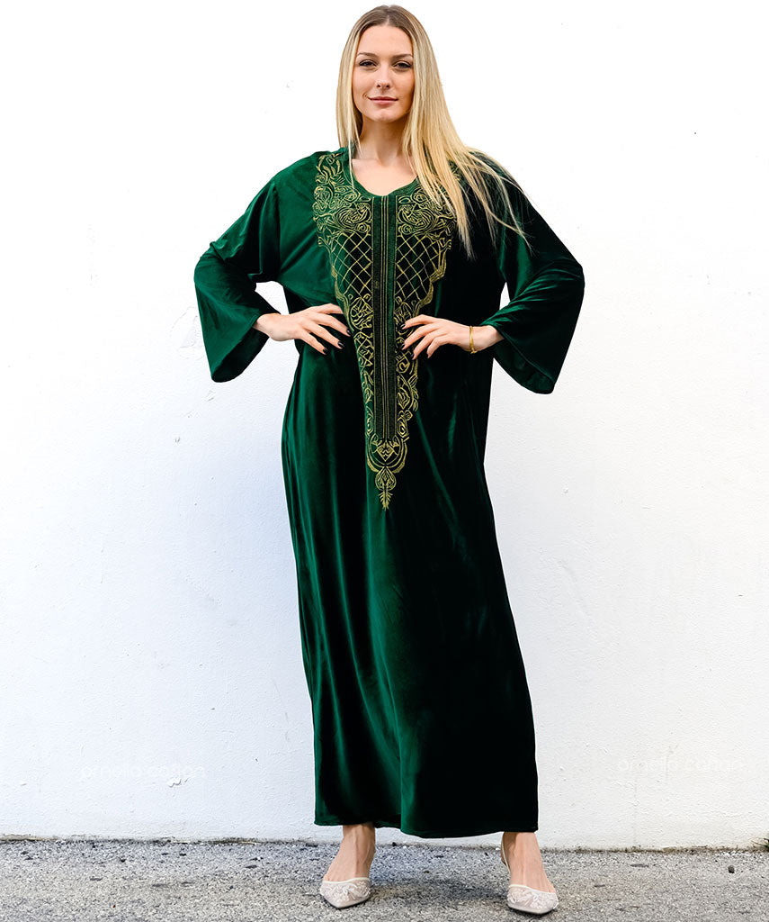Kaftan Sienna Nour - Verde Esmeralda