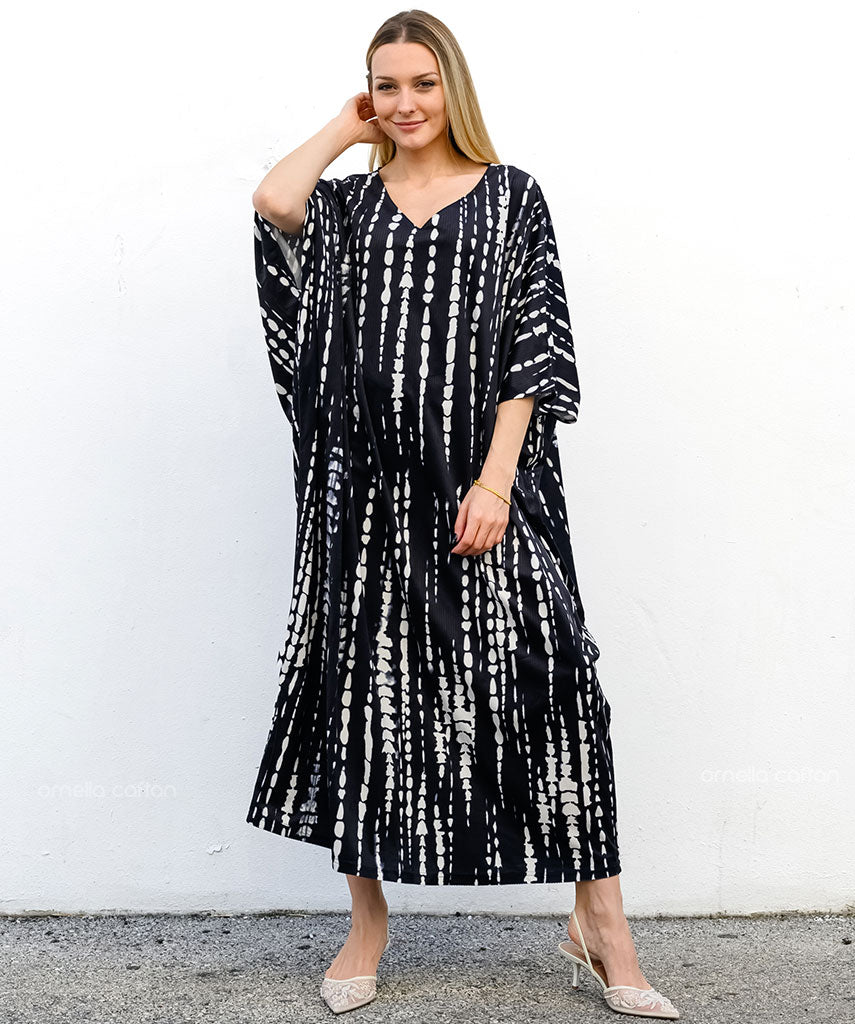 Kaftan Sienna Bali - Preto Branco