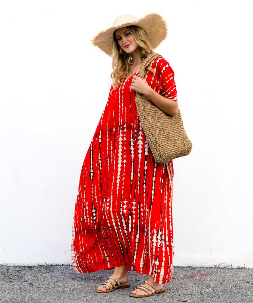 Kaftan Sienna Bali - Vermelho