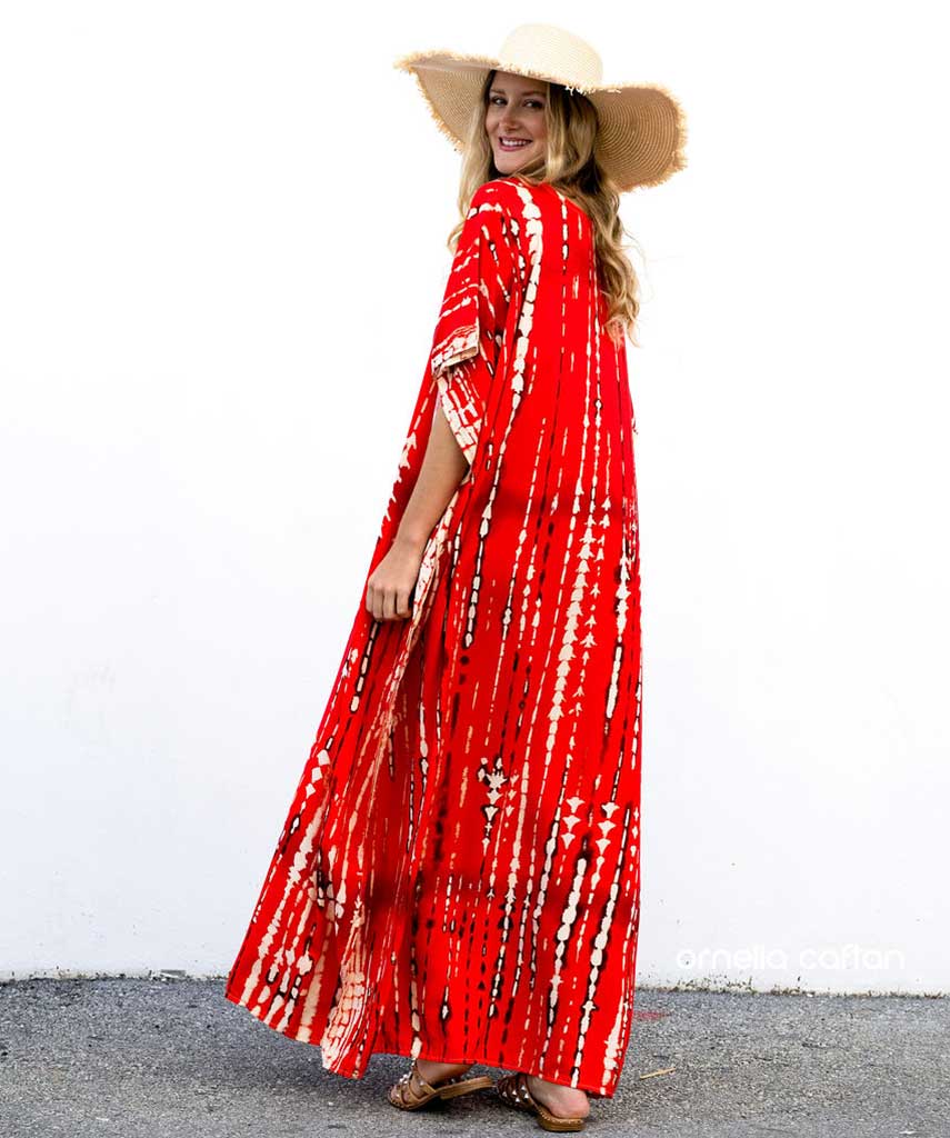 Kaftan Sienna Bali - Vermelho
