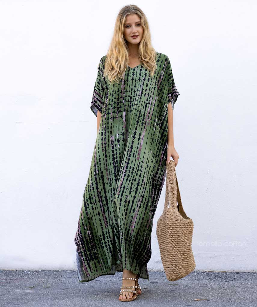 Kaftan Sienna Bali - Verde Musgo