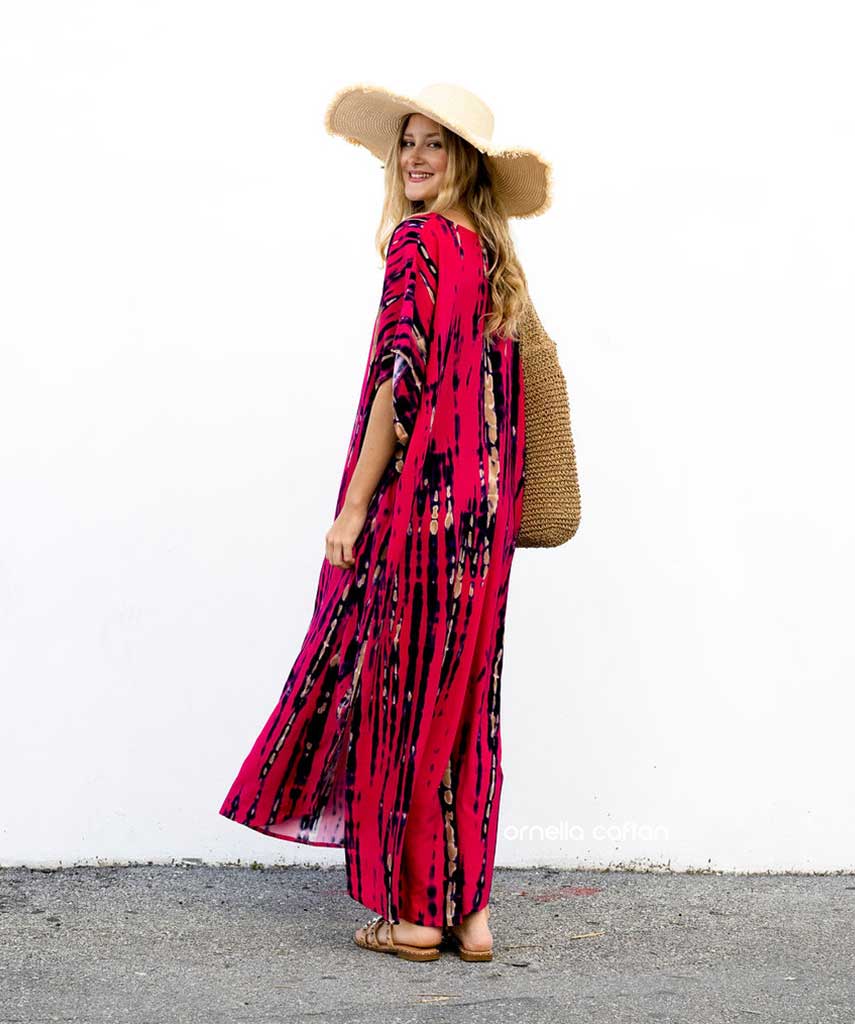 Kaftan Sienna Bali - Rosa Vermelho