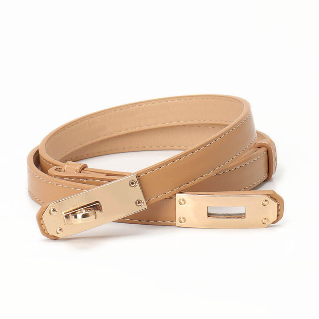 Cinto Céleste Feminino Fino em Couro
