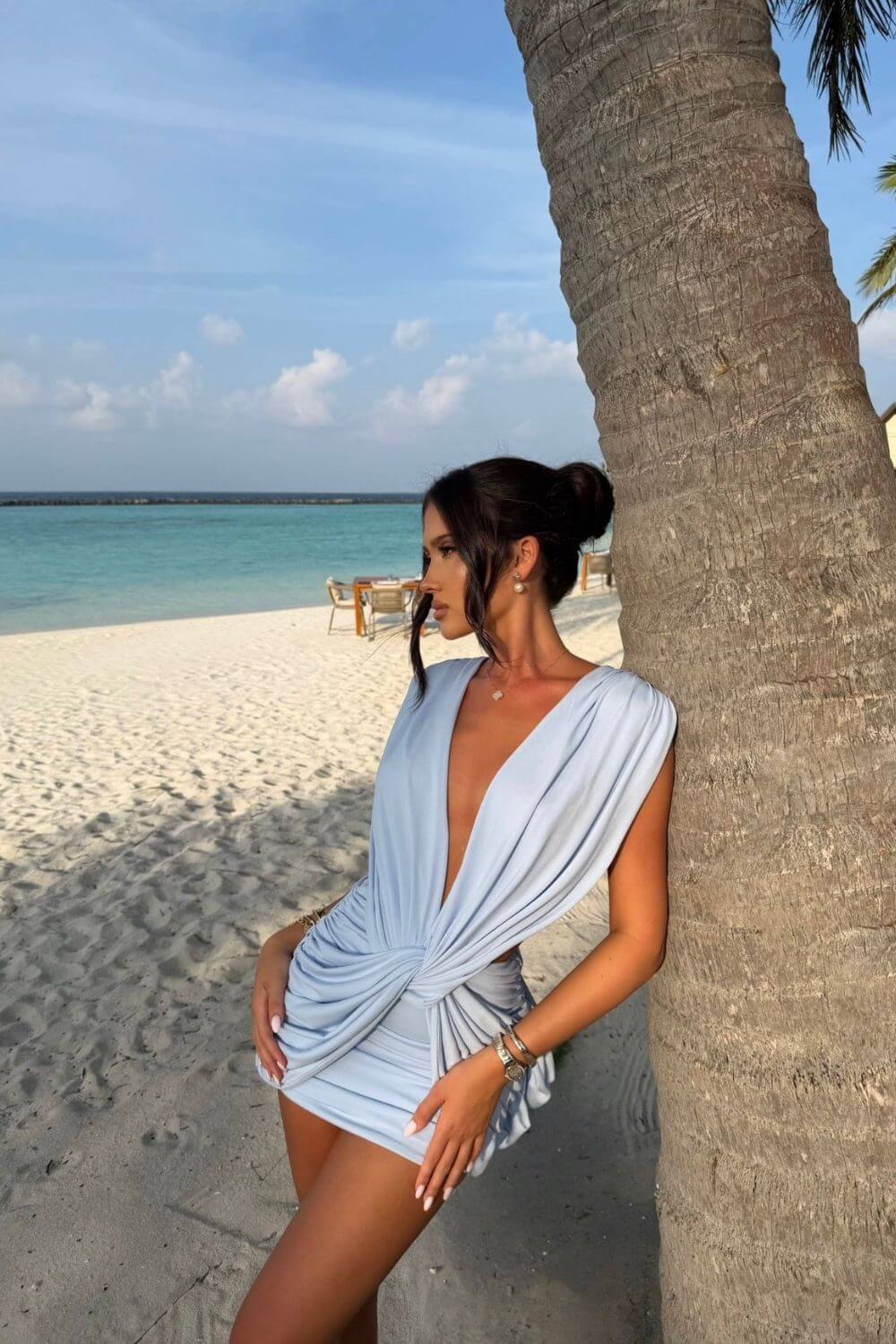 Vestido Curto Drape